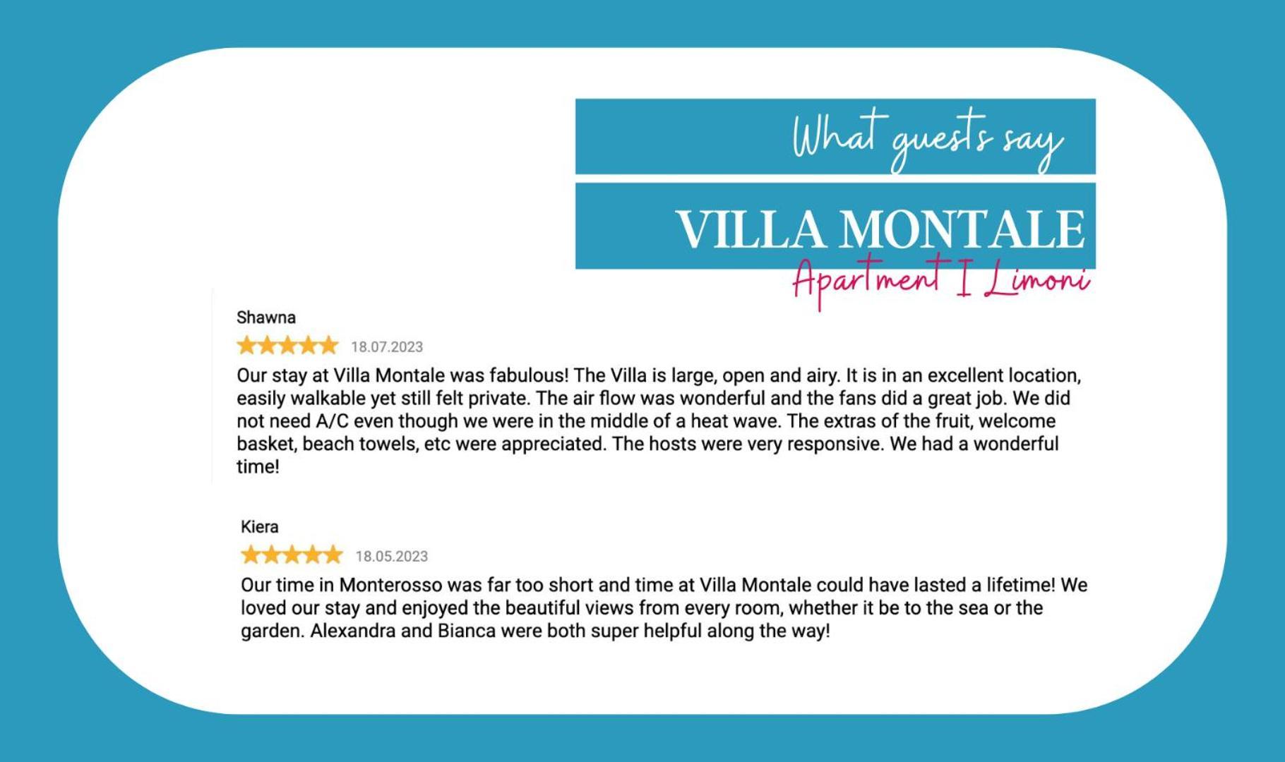 Villa Montale Apartment I Limoni Monterosso al Mare Eksteriør billede